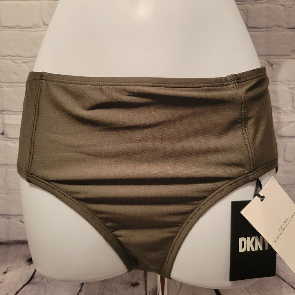 Dkny Seamed High-Waist Bikini Bottoms Women's Swimsuit